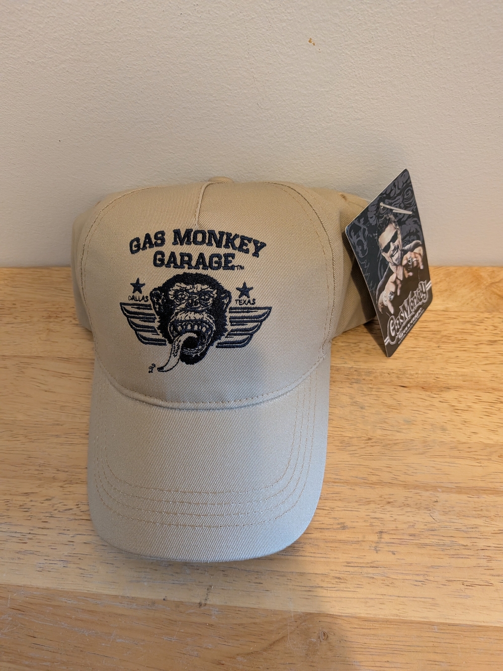 Gas Monkey Garage Beige Embroidered Logo Baseball Cap